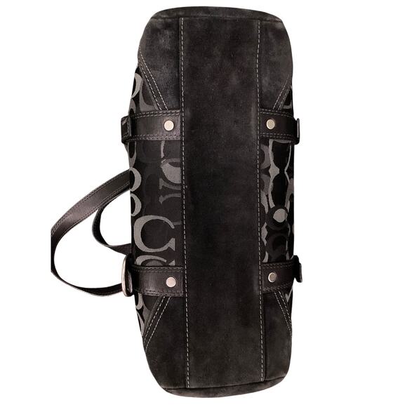 VTG Coach Purse Women’s One Size Chelsea Optic Signature Turn Lock Suede Leather - Picture 5 of 7